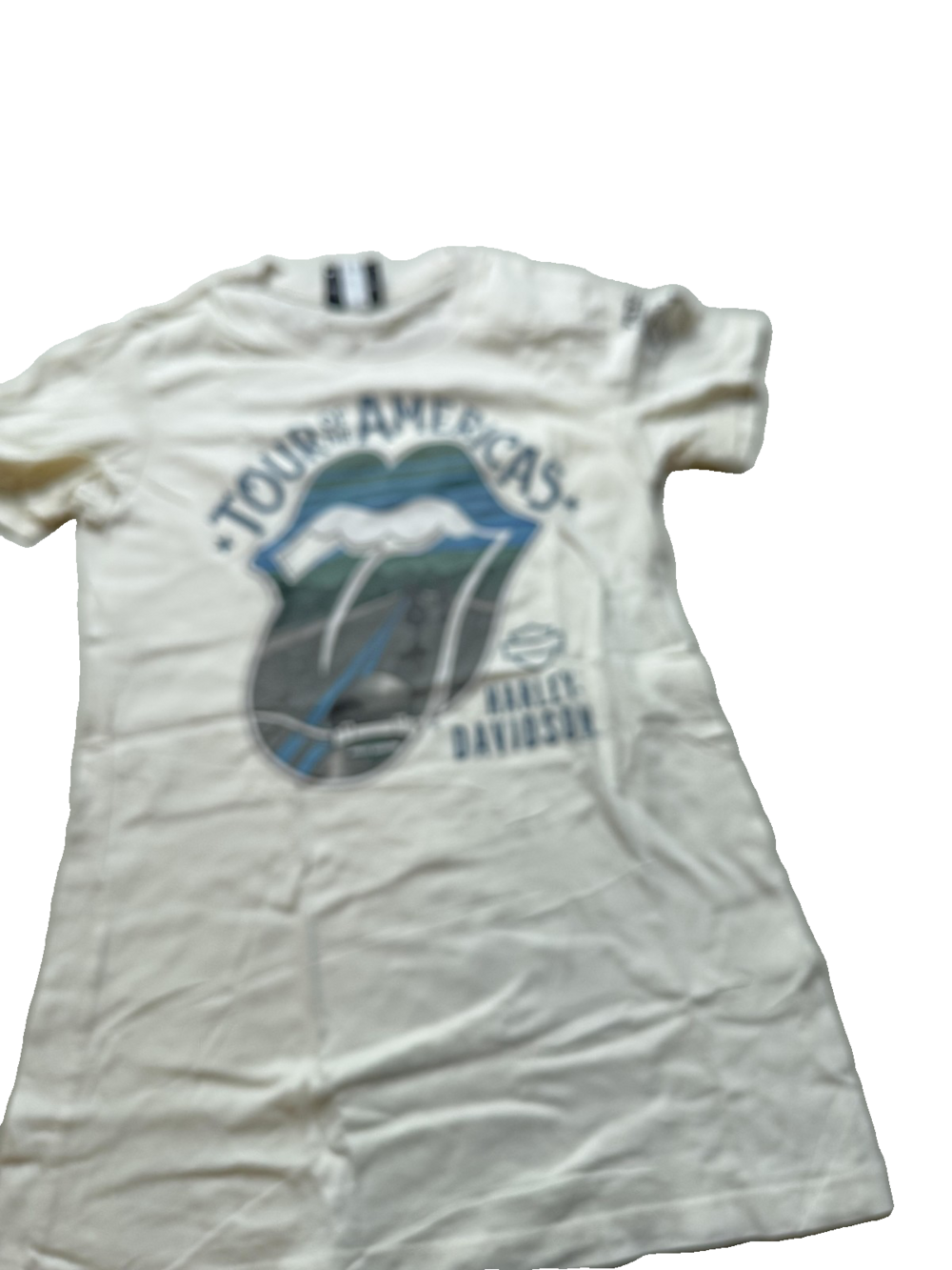 Vintage Harley-Davidson Rolling Stones Shirt Womens Small Tour Of The Americas 1 - Picture 7 of 11